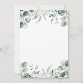 ワイルドワンサファリ動物の緑のベビーシャワー 招待状 (裏面)