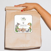 ワイルドワンサファリ動物ジャングルベビーシャワーのお気に入り スクエアシール