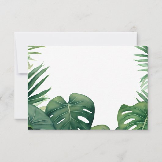 ワイルドワンサファリ動物ジャングルベビーシャワー サンキューカード (裏面)