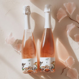 ワイルドワンサファリ動物ジャングルベビーシャワー スパークリングワインラベル