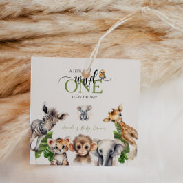 ワイルドワンサファリ動物ジャングルベビーシャワー フェイバータグ