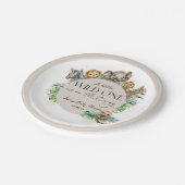 ワイルドワンサファリ動物ジャングルベビーモダンシャワー ペーパープレート (アングル)