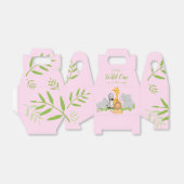 ワイルドワンサファリ動物ベビーシャワー女の子のお気に入りボックス フェイバーボックス (折り畳みなし)