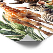 ワイルドワンサファリ動物ベビーシャワー歓迎サイン ポスター (角)