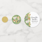 ワイルドワンサファリ動物ベビーシャワー紙吹雪 コンフェッティ (裏面)