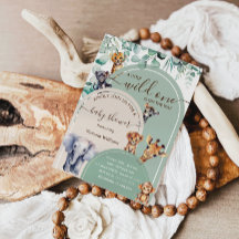 ワイルドワンサファリ動物ベビーシャワー