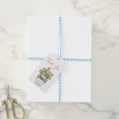 ワイルドワンサファリ動物ボーイベビーシャワー ギフトタグ (より糸付き)