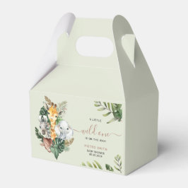 ワイルドワンサファリ動物ボーイベビーシャワー フェイバーボックス