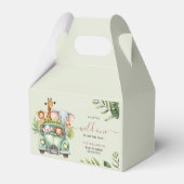 ワイルドワンサファリ動物ボーイベビーシャワー フェイバーボックス (裏面サイド)