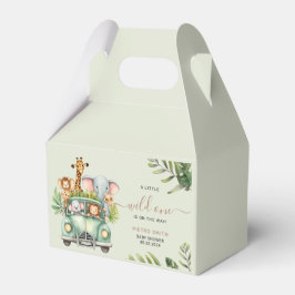 ワイルドワンサファリ動物ボーイベビーシャワー フェイバーボックス