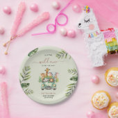 ワイルドワンサファリ動物ボーイベビーシャワー ペーパープレート (パーティー)