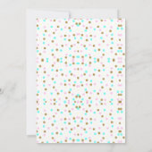 ワイルドワンサファリ動物ボーイベビーシャワー 招待状 (裏面)