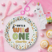 ワイルドワンサファリ動物園の動物の誕生日パーティー ペーパープレート (パーティー)