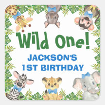 ワイルドワンサファリ動物園アニマルズボーイファースト誕生日