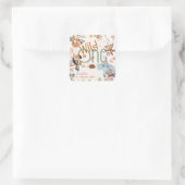 ワイルドワンサファリ動物子供の誕生日パーティー スクエアシール (バッグ)