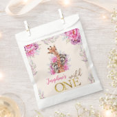 ワイルドワンサファリ動物子供の誕生日パーティー フェイバーバッグ (クリップ留めされた状態)