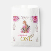 ワイルドワンサファリ動物子供の誕生日パーティー フェイバーバッグ (正面)