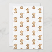 ワイルドワンサファリ動物子供の誕生日パーティー 招待状 (裏面)