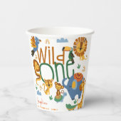 ワイルドワンサファリ動物子供の誕生日パーティー 紙コップ (正面)