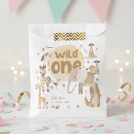 ワイルドワンサファリ動物子供の誕生日 フェイバーバッグ