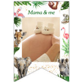 ワイルドワンサファリ動物少年の1歳の誕生日 バンティングフラッグ (第2の旗)