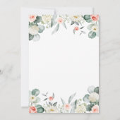 ワイルドワンサファリ動物緑の赤ちゃんシャワーガール 招待状 (裏面)