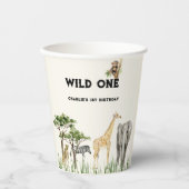 ワイルドワンサファリ動物誕生日パーティー 紙コップ (正面)