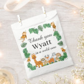 ワイルドワンサファリ動物誕生日フリットバッグ フェイバーバッグ (クリップ留めされた状態)