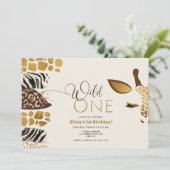 ワイルドワンサファリ男女兼用キリン誕生日 招待状 (スタンド正面)