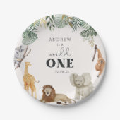 ワイルドワンサファリ紙プレート ペーパープレート (正面)