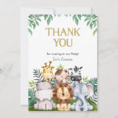 ワイルドワンサファリ誕生日サンキューカード サンキューカード (正面)