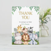 ワイルドワンサファリ誕生日サンキューカード サンキューカード (スタンド正面)