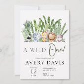 ワイルドワンサファリ誕生日パーティーの招待状 招待状