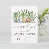 ワイルドワンサファリ誕生日パーティーの招待状 招待状 (スタンド正面)