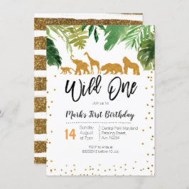 ワイルドワンサファリ誕生日招待 招待状