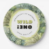 ワイルドワンサファリ誕生日 ペーパープレート (正面)