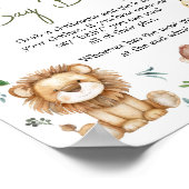 ワイルドワンサファリ語らないベビー赤ちゃんシャワー ポスター (角)