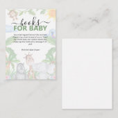 ワイルドワンサファリ赤ちゃんシャワーエンクロージャカード エンクロージャーカード (正面/裏面)