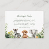 ワイルドワンサファリ赤ちゃんシャワーブックベビーカード エンクロージャーカード (正面)