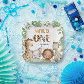 ワイルドワンサファリ1日パーティー ペーパープレート (パーティー)