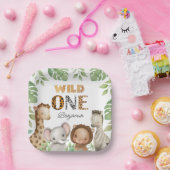 ワイルドワンサファリ1日パーティー ペーパープレート (パーティー)