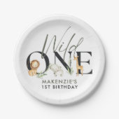 ワイルドワンサファリ1日パーティー ペーパープレート (正面)