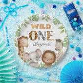 ワイルドワンサファリ1日パーティー ペーパープレート (パーティー)