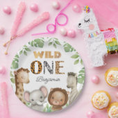 ワイルドワンサファリ1日パーティー ペーパープレート (パーティー)