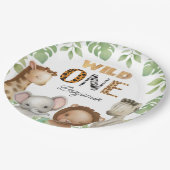 ワイルドワンサファリ1日パーティー ペーパープレート (アングル)