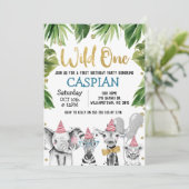 ワイルドワンサファリ1歳の誕生日パーティー 招待状 (スタンド正面)