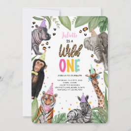 ワイルドワンサファリ1歳の誕生日 招待状