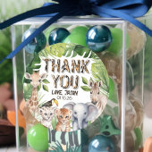 ワイルドワンサファリ1歳感謝していの誕生日 ラウンドシール