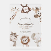 ワイルドワンサファリ1stバースデーウェルカムアクリルサイン アクリルサイン (正面)