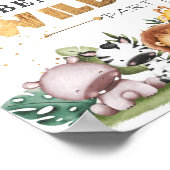 ワイルドワンサファリ1st誕生日パーティーウェルカムポスター ポスター (角)